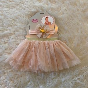 Blush & gold tutu + headband kit